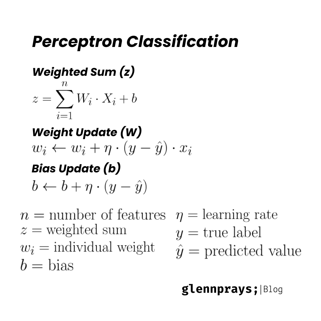 Perceptron formula