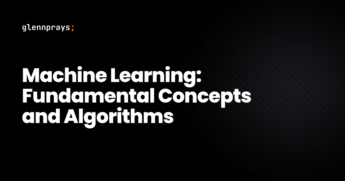 Machine Learning: Fundamental Concepts and Algorithms blog cover